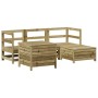 Set Divani da Giardino 5 pz in Legno Impregnato di Pino