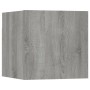 Armadietti TV Montati a Parete Grigio Sonoma 30,5x30x30 cm