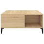 Tavolino Salotto Rovere Sonoma 80x80x36,5 cm Legno Multistrato