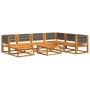 Set Divano da Giardino 8pz con Cuscini Legno Massello di Acacia