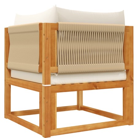 Set Divano da Giardino 5 pz con Cuscini Legno Massello Acacia