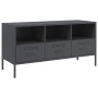 Mobile TV Antracite 100,5x39x50,5 cm Acciaio Laminato a Freddo