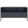 Mobile TV Antracite 100,5x39x50,5 cm Acciaio Laminato a Freddo