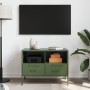 Mobile TV Verde Oliva 68x39x50,5cm in Acciaio Laminato a Freddo