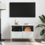 Mobile TV Bianco 68x39x50,5 cm in Acciaio Laminato a Freddo