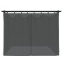 Gazebo con Tende Antracite 3x3 m in Acciaio