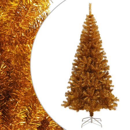 Albero di Natale Artificiale con Supporto Oro 180 cm PET