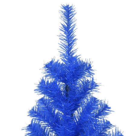 Albero di Natale Artificiale Sottile con Base Blu 180 cm PVC