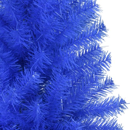 Albero di Natale Artificiale Sottile con Base Blu 180 cm PVC