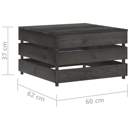 Set Divani da Giardino con Cuscini 6 pz Legno Impregnato Grigio