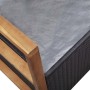 Cassapanca 115 cm in Polyrattan e Legno Massello di Acacia Nero