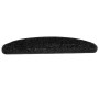 Tappetini per Scale 15 pz Neri 65x21x4 cm