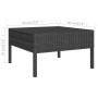 Set Divani da Giardino 7 pz con Cuscini in Polyrattan Nero