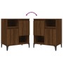 Credenza Rovere Marrone 60x35x70 cm in Legno Multistrato