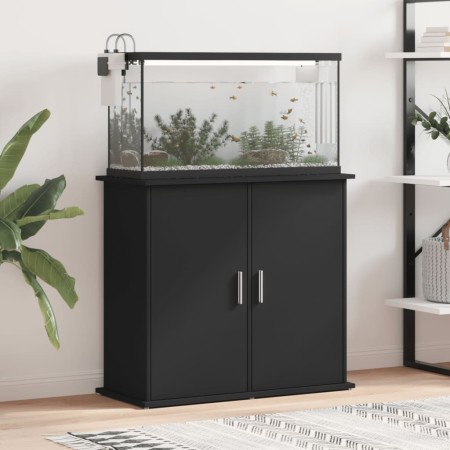 Supporto per Acquario 81x36x73 cm in Legno Multistrato Nero