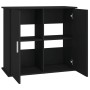 Supporto per Acquario 81x36x73 cm in Legno Multistrato Nero