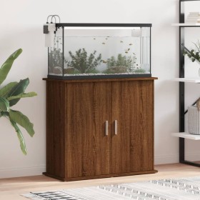 Supporto Acquario 81x36x73 cm Legno Multistrato Rovere Marrone