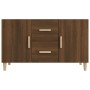 Credenza Rovere Marrone 100x36x60 cm in Legno Multistrato