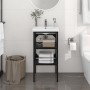 Struttura per Lavabo da Bagno Nera 40x38x83 cm in Ferro