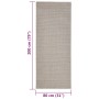 Tappeto in Sisal Naturale 80x200 cm Sabbia