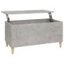 Tavolino Salotto Grigio Cemento 90x44,5x45 cm Legno Multistrato