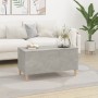 Tavolino Salotto Grigio Cemento 90x44,5x45 cm Legno Multistrato