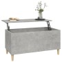 Tavolino Salotto Grigio Cemento 90x44,5x45 cm Legno Multistrato