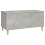 Tavolino Salotto Grigio Cemento 90x44,5x45 cm Legno Multistrato