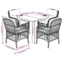 Set Pranzo da Giardino 5 pz con Cuscini Beige Misto Polyrattan