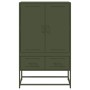 Credenza Verde Oliva 68x39x111,5 cm Acciaio Laminato a Freddo