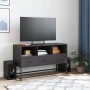 Mobile TV Nero 100,5x39x60,5 cm in Acciaio