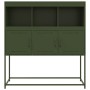 Credenza Verde Oliva 100,5x39x107 cm Acciaio Laminato a Freddo