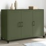 Credenza Verde Oliva 100,5x39x72 cm Acciaio Laminato a Freddo