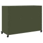 Credenza Verde Oliva 100,5x39x72 cm Acciaio Laminato a Freddo