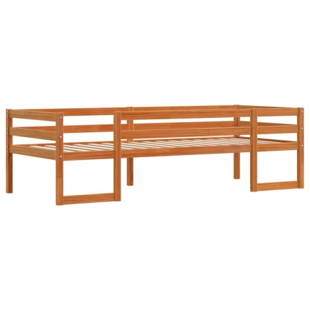 Giroletto per Bambini Marrone Cera 90x200cm Legno Massello Pino