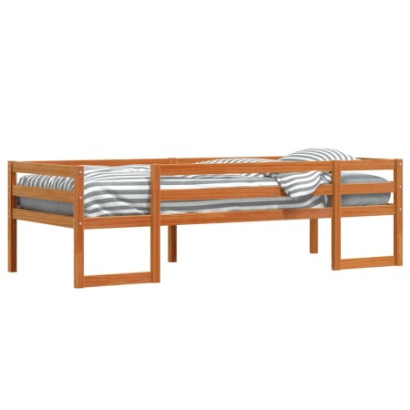 Giroletto per Bambini Marrone Cera 90x200cm Legno Massello Pino