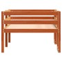Giroletto per Bambini Marrone Cera 90x200cm Legno Massello Pino