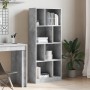 Libreria Grigio Cemento 57x28,5x141 cm in Legno Multistrato