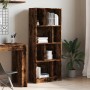 Libreria Rovere Fumo 57x28,5x141 cm in Legno Multistrato