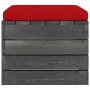 Set Divani da Giardino su Pallet 2 pz con Cuscini Massello Pino