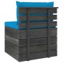 Set Divani da Giardino su Pallet 2 pz con Cuscini Massello Pino