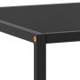 Tavolino da Salotto Nero con Vetro Nero 100x50x35 cm