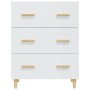 Credenza Bianco Lucido 70x34x90 cm in Legno Multistrato