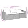 Set Divano da Giardino 3pz con Cuscini Grigio Chiaro Polyrattan