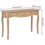 Tavolo Consolle con 2 Cassetti 110x35x76 cm Legno Multistrato