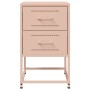 Comodini 2 pz Rosa 36x39x60,5 cm in Acciaio