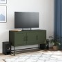 Mobile TV Verde Oliva 100,5x39x60,5 cm in Acciaio