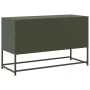 Mobile TV Verde Oliva 100,5x39x60,5 cm in Acciaio