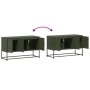 Mobile TV Verde Oliva 100,5x39x60,5 cm in Acciaio