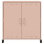 Credenza Rosa 68,5x39x72 cm in Acciaio Laminato a Freddo